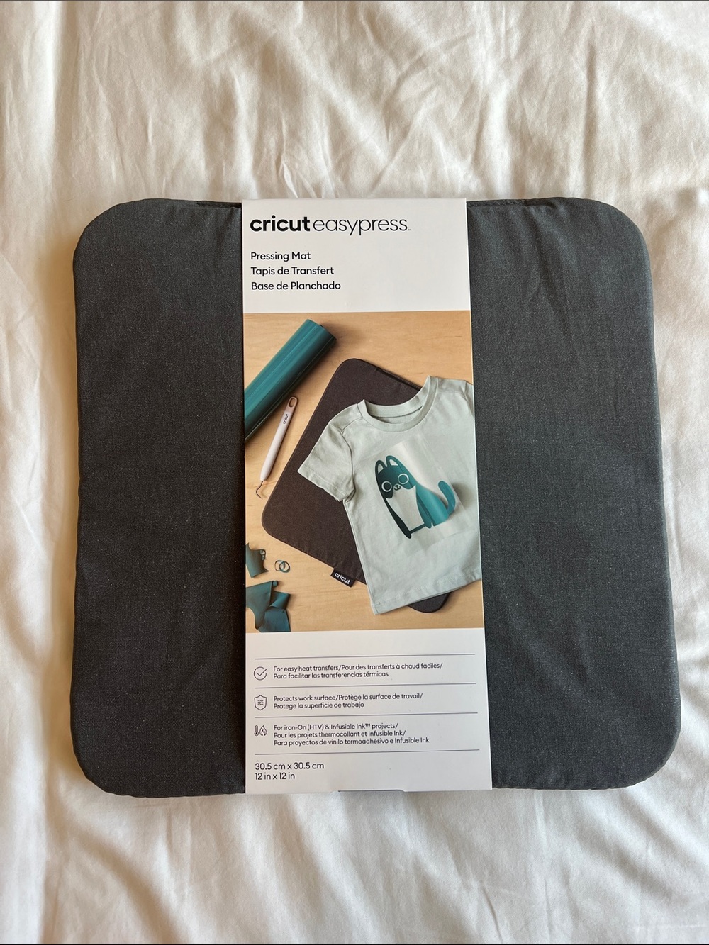Cricut EasyPress Square Pressing Mat - Charcoal Black